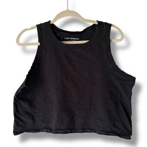 Lucky Brand Black Cropped Tank